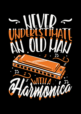 Old Man With Harmonica