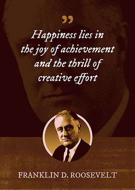 Happiness lies in the joy