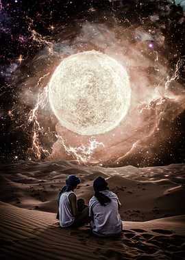 Friends in the sun desert