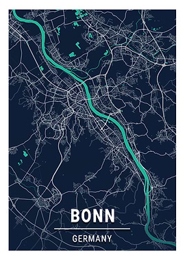 Bonn Blue Dark Color City