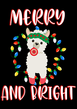 Merry And Bright Llama