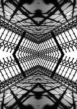 Iron fence abstract photo