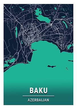 Baku Blue Dark Color City
