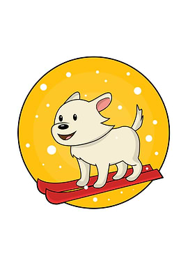 Dog Skier Skis