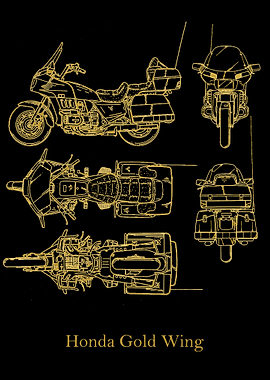 Honda Gold Wing gold