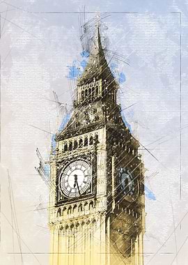 Big Ben watercolor