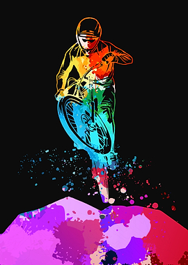 Mountain Biking Colorful