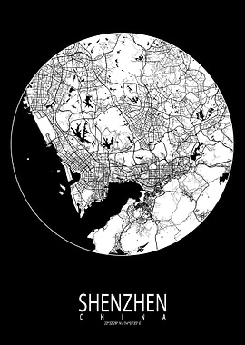 Shenzhen City Map Moon