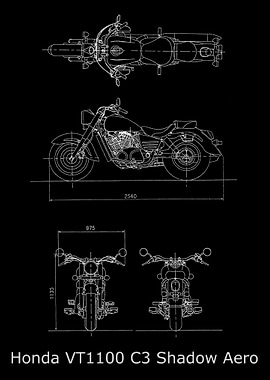 Honda VT1100 3 Shadow
