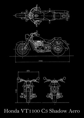 Honda VT1100 3 Shadow