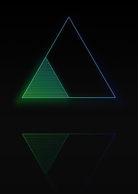 Neon Geometric Glyph Sign