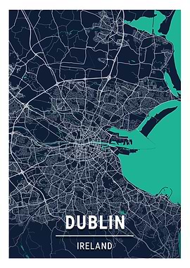 Dublin Blue Dark Color Map