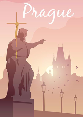 Prague Travel Poster