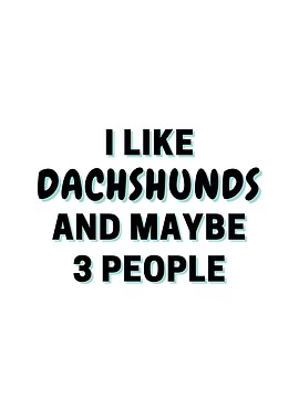 I Like Dachshunds And