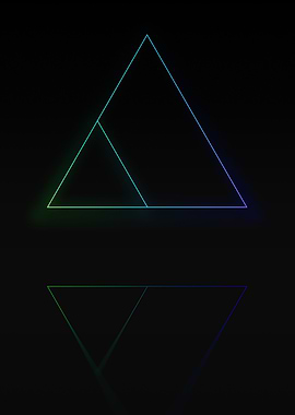 Neon Geometric Glyph Sign
