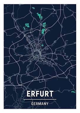 Erfurt Blue Dark Color Map