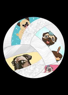 Pug Volleyball Cute Voll