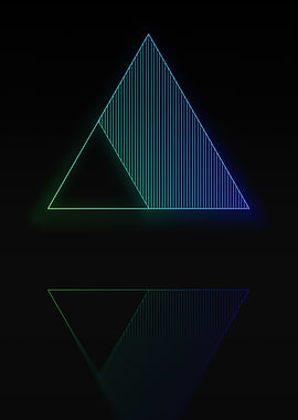 Neon Geometric Glyph Sign