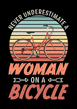 Woman on Bicycle Funny