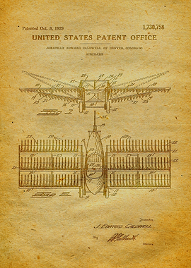 76 1929 Airplane Patent P