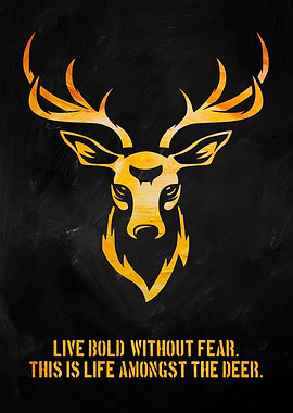 Black Yellow Deer Quote