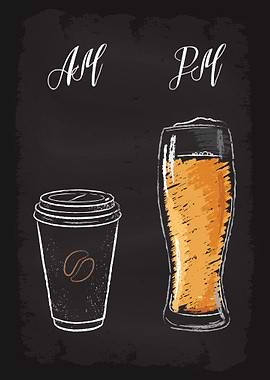 AM Coffee PM Beer Cerveza