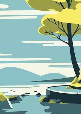 beautiful flat nature