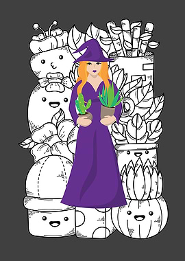 Plant Witch Colorful