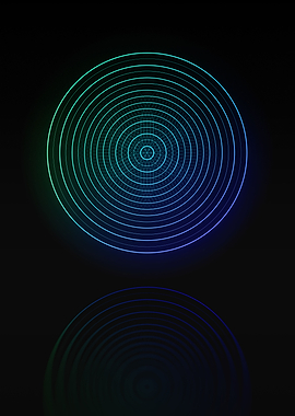 Neon Geometric Glyph Sign