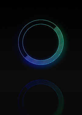 Neon Geometric Glyph Sign