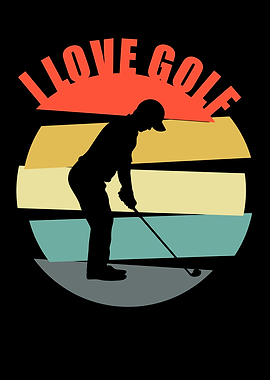 I Love Golf Retro