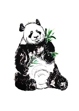 Big Panda with Bamboo