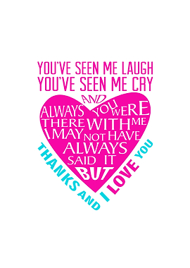 Thanks And I Love Mom