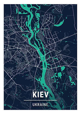 Kiev Blue Dark Color City
