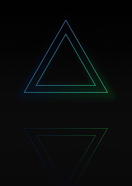 Neon Geometric Glyph Sign