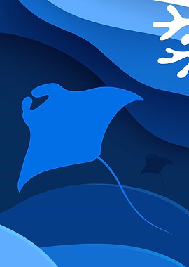 Stingray in the waterworld