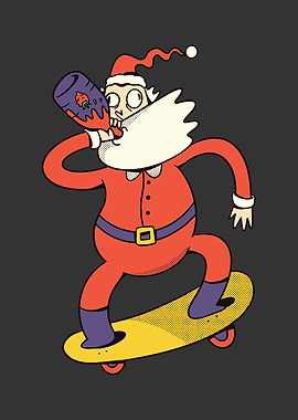 Skating Santa