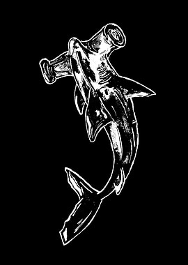 Hammerhead Shark Lineart