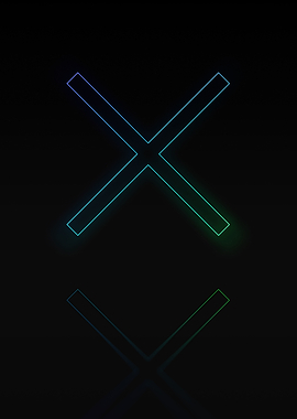 Neon Geometric Glyph Sign