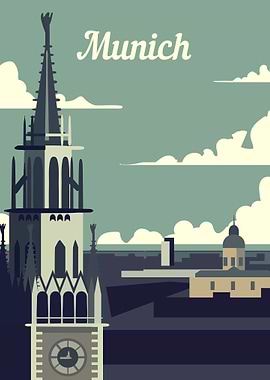 Munich retro poster