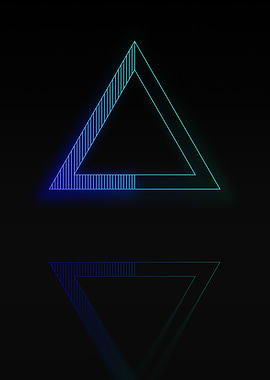 Neon Geometric Glyph Sign