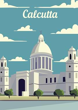 Calcutta retro poster
