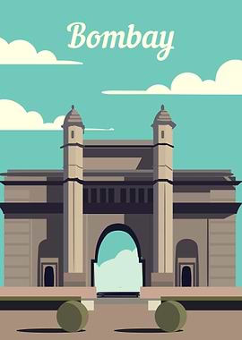 Bombay retro poster