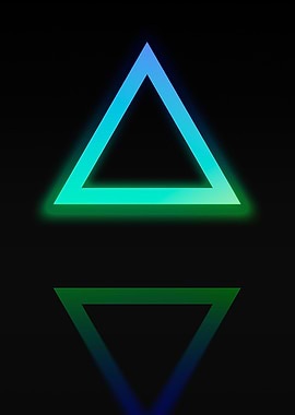 Neon Geometric Glyph Sign