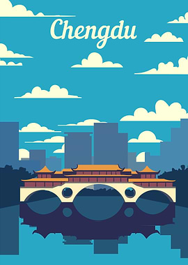 Chengdu retro poster