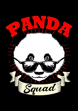 Panda Squad Team Cute Bear