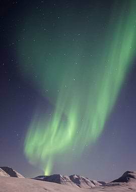Green Aurora Borealis