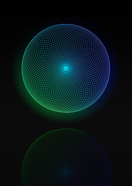 Neon Geometric Glyph Sign