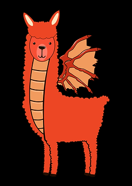 Funny Dragon Llama Alpaca