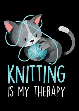 Knitting Is My Therapy F
